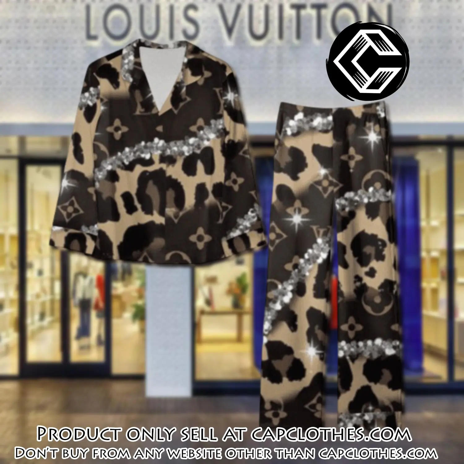 Trending luxury lv satin pajama set pjs1087 cc1723634